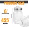 6 Pieces 16 Ounce Clear Plastic Mason Jars Containers With Screw Sealing Metal Tinplate Lids,Refillable Empty PET Plastic Slime Candy Storage Jars Containers for Home Kitchen Art Craft